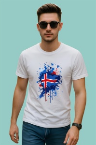 Tricou Iceland Steag Splash Art, Copii | Dama | Barbat