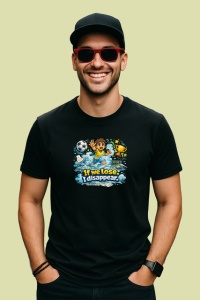 Tricou If We Lose I Disappear Copil Fotbalist Amuzant, din bumbac 100%, tricou negru Copii | Dama | Barbat