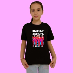 Tricou Imagine Dragons - Red Suits, muzica Hip-Hop / Pop / Rock, Dama | Barbat | Copii, Culoare Negru - Img 2