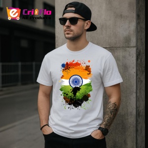 Tricou India Steag Splash Art, Copii | Dama | Barbat - Img 4