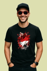 Tricou Indonesia Steag Splash Art, Copii | Dama | Barbat, culoare negru
