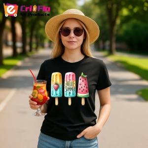 Tricou Inghetata colorata text hello summer stil fresh si jucaus Copii | Dama | Barbat Barbat - Img 23