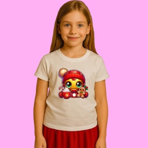 Tricou Iron Man Christmas Chibi Cu Bomboane, din bumbac 100%, tricou alb, Copii | Dama | Barbat - Img 2