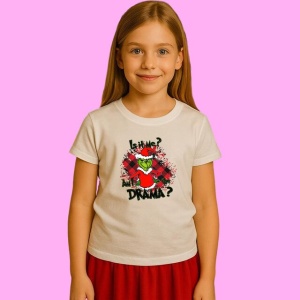 Tricou Is It Me Am I The Drama Grinch Christmas Digital, din bumbac 100%, tricou alb, Copii | Dama | Barbat