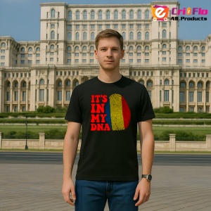 Tricou It's in my ADN Romania Negru |Colectia Tricouri Romania - Img 3