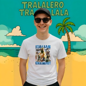 Tricou Italian Brainrot 4 ** Tralalero Tralala Copii | Dama | Barbat - Img 9