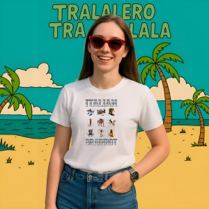 Tricou Italian Brainrot ** Tralalero Tralala Copii | Dama | Barbat - Img 11