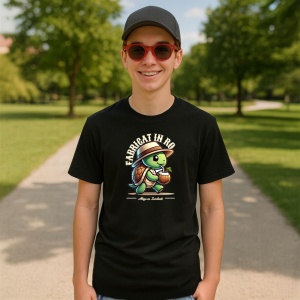 Tricou Iubesc Animalele, natura si tot ce ne inconjoara Negru, Funky Turtle Negru, Copii | Dama | Barbat - Img 11