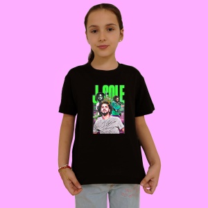 Tricou J. Cole - Neon Theme, muzica Hip-Hop / Pop / Rock, Dama | Barbat | Copii, Culoare Negru - Img 2