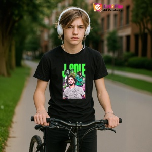 Tricou J. Cole - Neon Theme, muzica Hip-Hop / Pop / Rock, Dama | Barbat | Copii, Culoare Negru - Img 10