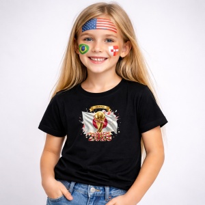 Tricou Japan World Cup 2026 Fifa V2, din bumbac 100%, tricou negru, Copii | Dama | Barbat - Img 2