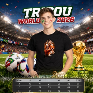 Tricou Johan Cruyff Netherlands World Cup Fifa 2026 V2, din bumbac 100%, tricou negru, Copii | Dama | Barbat - Img 6