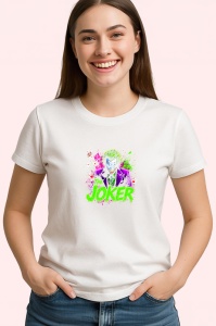Tricou joker explozie roz verde cu carti, Copii | Dama | Barbat - Img 4