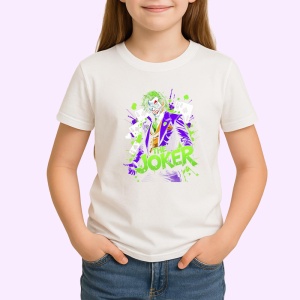 Tricou joker pozitie dinamica verde neon, Copii | Dama | Barbat - Img 3