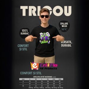 Tricou Joker stropi verzi costum mov, Copii | Dama | Barbat , tricou negru - Img 12