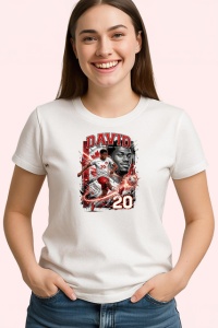 Tricou Jonathan David Canada Atacant Fotbal, din bumbac 100% , tricou alb pentru Copii | Dama | Barbat - Img 3