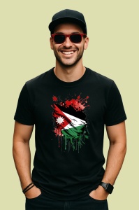 Tricou Jordan Steag Splash Art, Copii | Dama | Barbat, culoare negru - Img 2