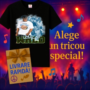 Tricou Juice WRLD - White Style, muzica Hip-Hop / Rap (Will Smith), Dama | Barbat | Copii, Culoare Negru - Img 11