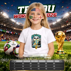 Tricou Julian Alvarez Argentina World Cup Fifa 2026, din bumbac 100%, tricou alb, Copii | Dama | Barbat - Img 4