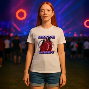 Tricou Kanye West - Purple Glow, muzica Hip-Hop / Trap, Dama | Barbat | Copii - Img 7