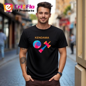 Tricou Kendama colorata cu forme geometrice moderne, din bumbac 100%, tricou negru pentru Copii | Dama | Barbat - Img 3