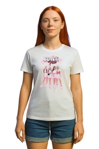 Tricou KPOP dama cu trupa formatia BLACK PINK GIRL , music Coreean 150 - Img 3