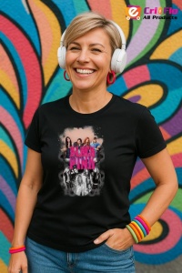 Tricou KPOP dama cu trupa formatia BLACKPINK 5 , music Coreean 164 - Img 4