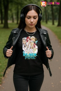 Tricou KPOP dama cu trupa formatia BLACKPINK 8 , music Coreean 167 - Img 6