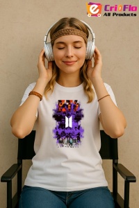 Tricou KPOP dama cu trupa formatia BTS 6 , music Coreean 183
