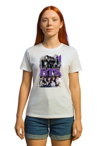 Tricou KPOP dama cu trupa formatia BTS 8 , music Coreean 185 - Img 3