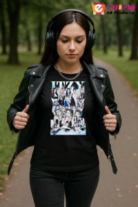 Tricou KPOP dama cu trupa formatia ITZY , music Coreean 218 - Img 5