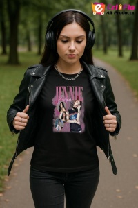 Tricou KPOP dama cu trupa formatia JENNE 2 , music Coreean 222 - Img 5