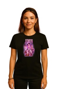 Tricou KPOP dama cu trupa formatia JIMIN 5 , music Coreean 235 - Img 2