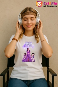 Tricou KPOP dama cu trupa formatia JISSO PURPLE , music Coreean 238 - Img 8