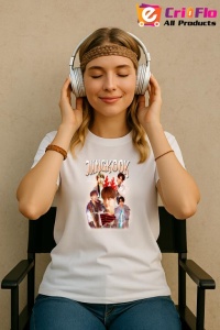 Tricou KPOP dama cu trupa formatia JUNGKOOK 9 , music Coreean 247 - Img 1