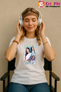 Tricou KPOP dama cu trupa formatia SANA 3 , music Coreean 285