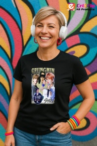 Tricou KPOP dama cu trupa formatia SEUNGMIN , music Coreean 287 - Img 5