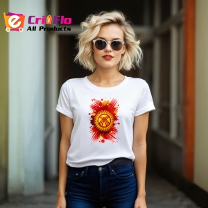 Tricou Kyrgyzstan Steag Splash Art, Copii | Dama | Barbat - Img 12
