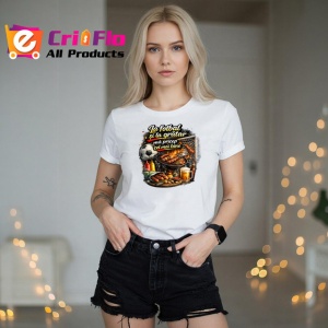 Tricou La Fotbal Si La Gratar Ma Pricep Cel Mai Bine, din bumbac 100% , tricou alb pentru Dama | Barbat - Img 3