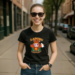 Tricou Labubu homar, Unisex Dama si Barbat | Copii, Culoare Negru - Img 5