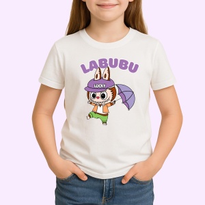 Tricou Labubu lucky umbrela, Unisex Dama si Barbat | Copii