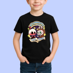 Tricou Labubu monster duminica, Unisex Dama si Barbat | Copii, Culoare Negru - Img 2