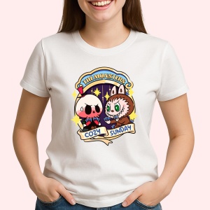 Tricou Labubu monster duminica, Unisex Dama si Barbat | Copii - Img 2