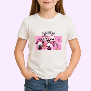 Tricou Labubu party roz, Unisex Dama si Barbat | Copii