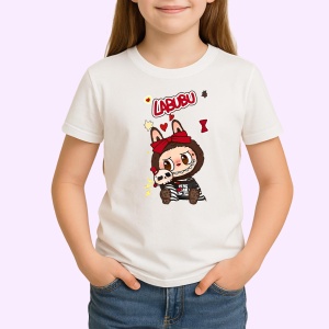 Tricou Labubu pupici rosii, Unisex Dama si Barbat | Copii