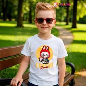 Tricou Labubu ramen japonez, Unisex Dama si Barbat | Copii - Img 5