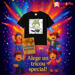 Tricou Labubu zoro, Unisex Dama si Barbat | Copii, Culoare Negru - Img 11