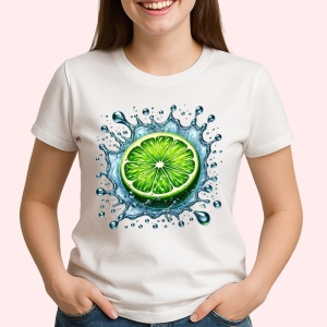 Tricou Lamaie verde si explozie lichida, Fructe, Copii | Dama - Img 2