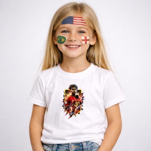 Tricou Lamine Yamal Spain World Cup Fifa 2026 V4, din bumbac 100%, tricou alb, Copii | Dama | Barbat - Img 2