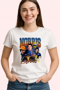 Tricou Lando Norris Ilustratie Masina Echipa Mclaren Formula 1, Copii | Dama | Barbat - Img 3